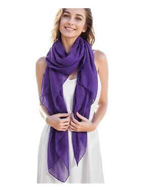 Lightweight Scarf Women Shawl Wrap Soft Polyester Long Fashion Head Neck Wrap